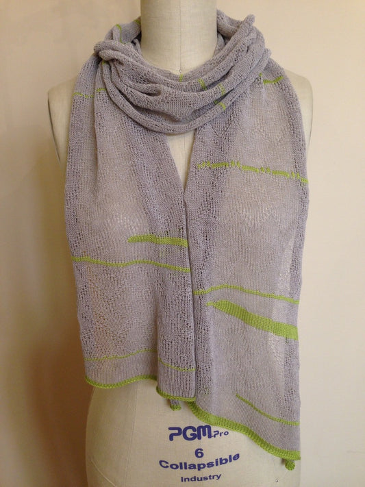 tuck stitch summer scarf