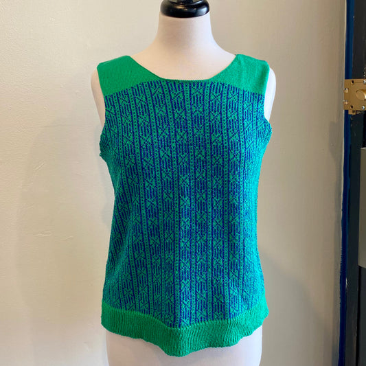 Sleeveless Jacquard knit top