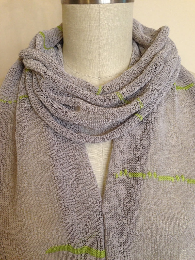 tuck stitch summer scarf