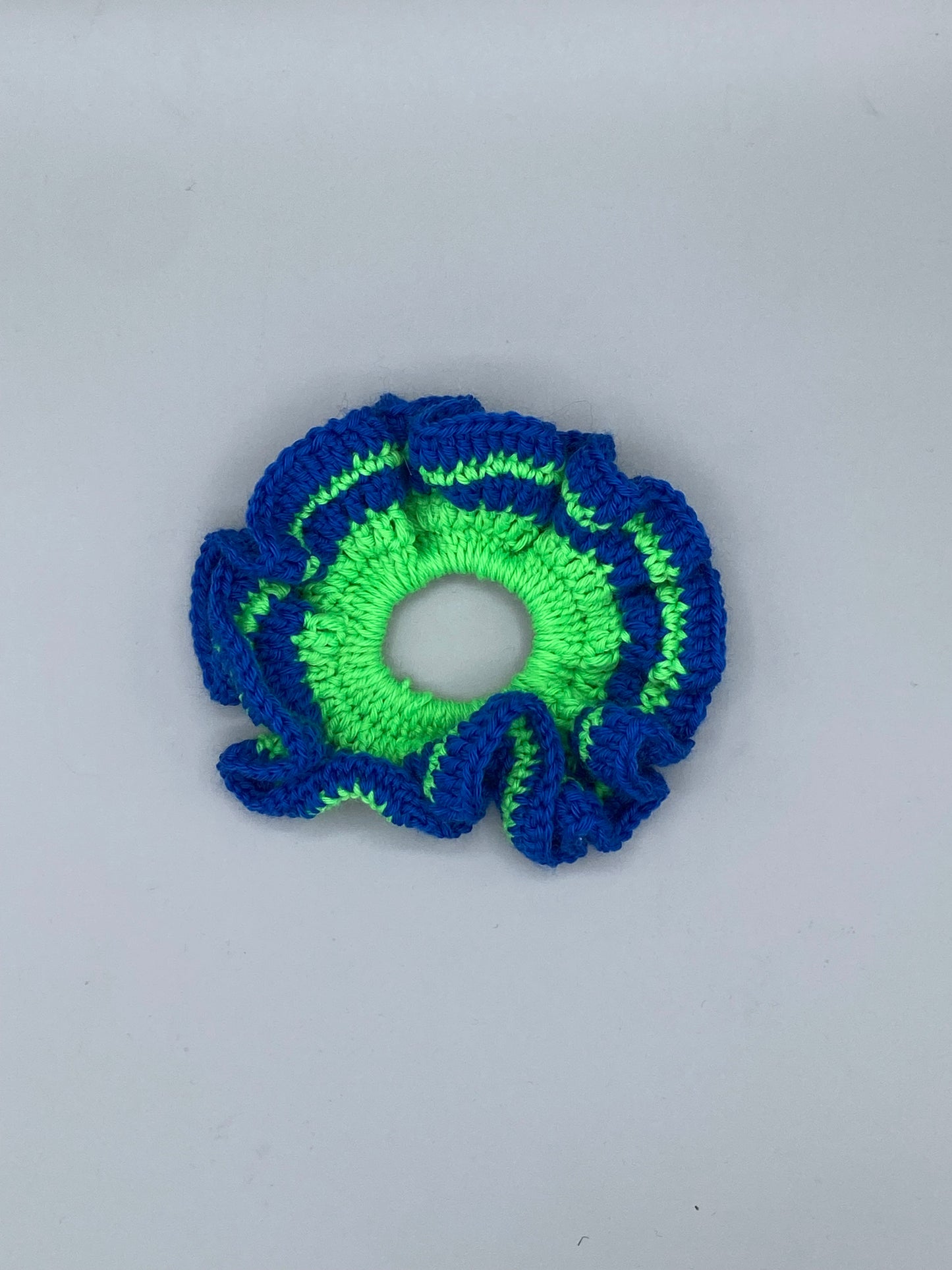 Crochet Scrunchie-blue/green