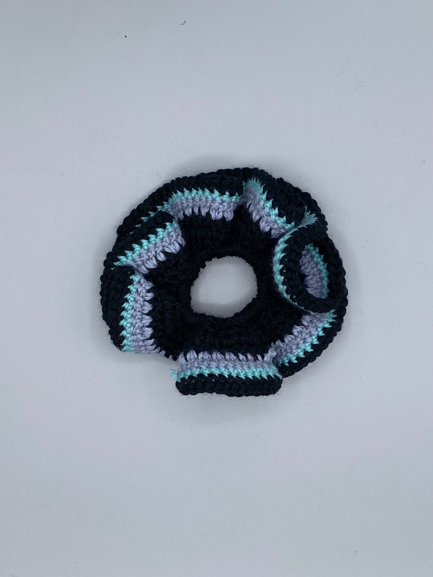 Crochet Scrunchie-black multi