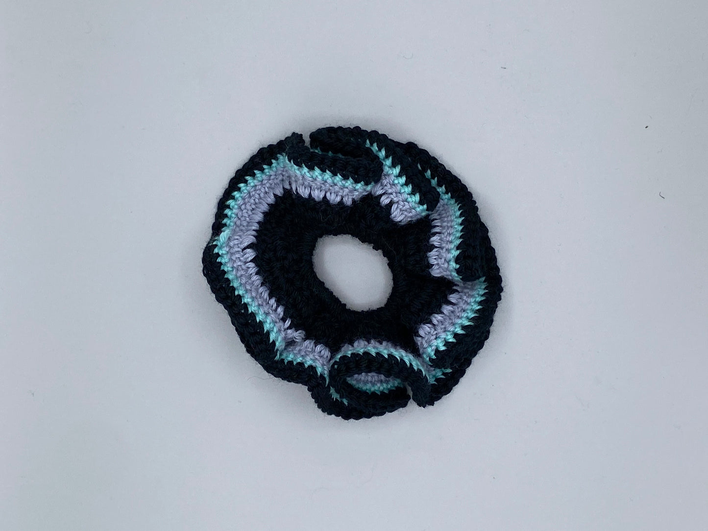Crochet Scrunchie-black multi