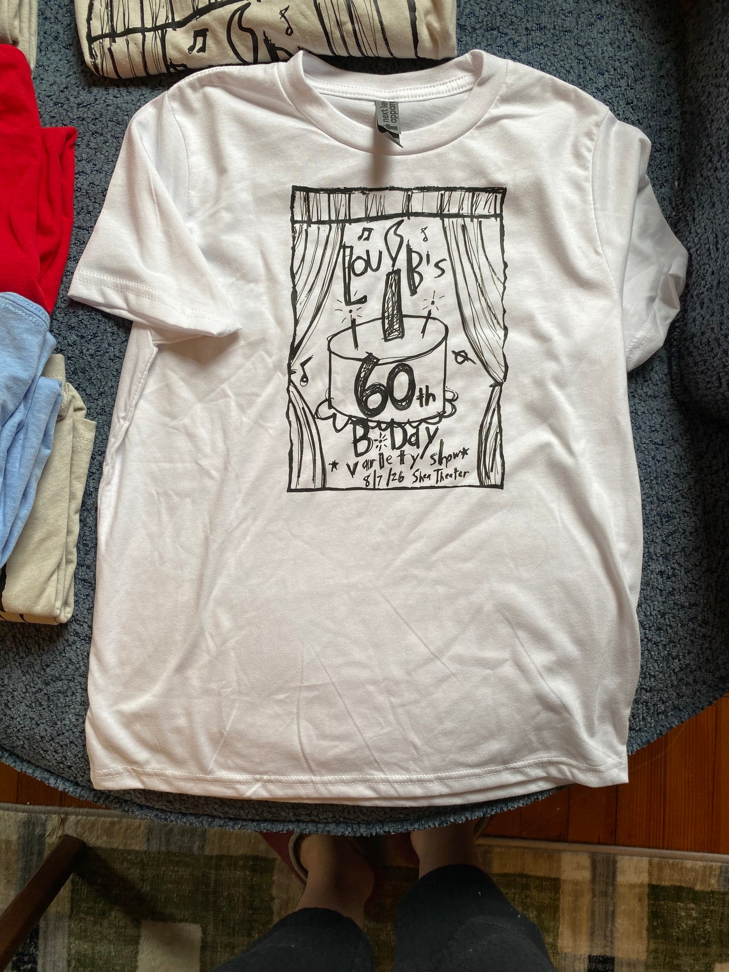 Lou's 60th birthday t-shirt