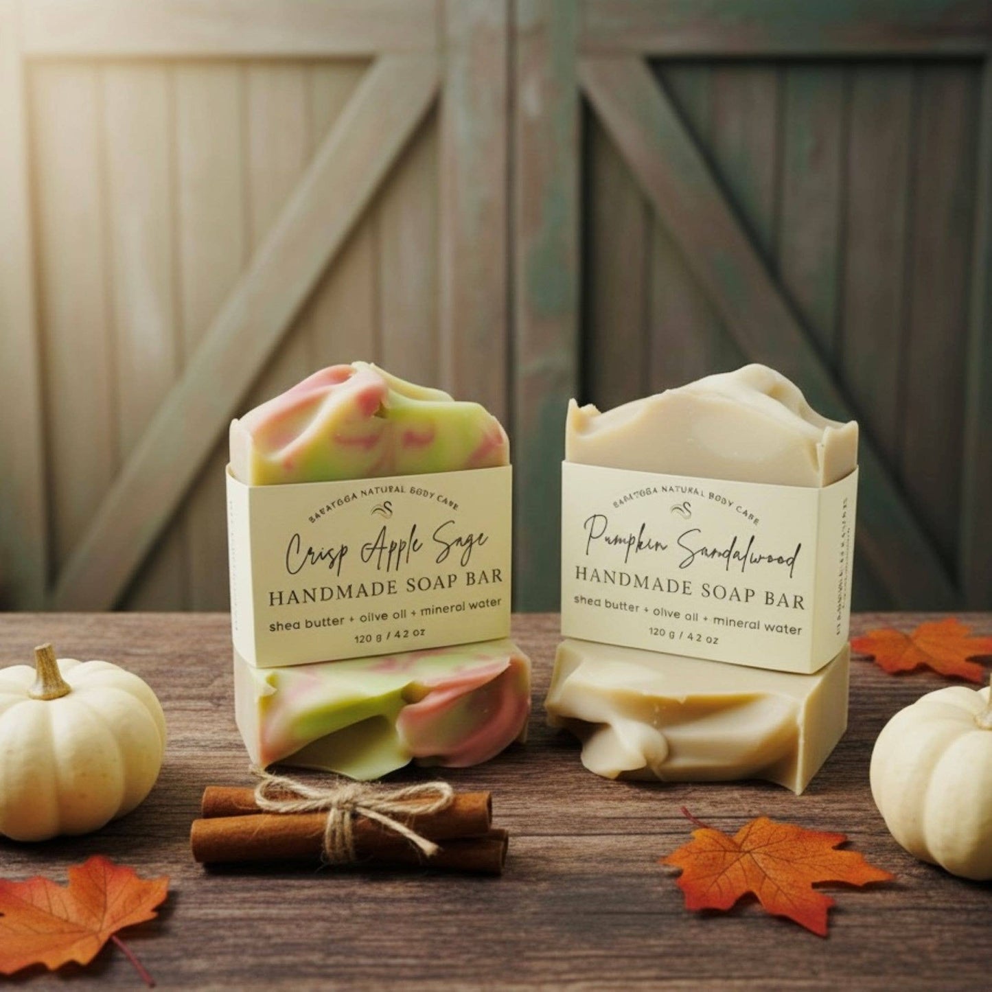 FALL Crisp Apple Sage Handmade Soap Bar VEGAN