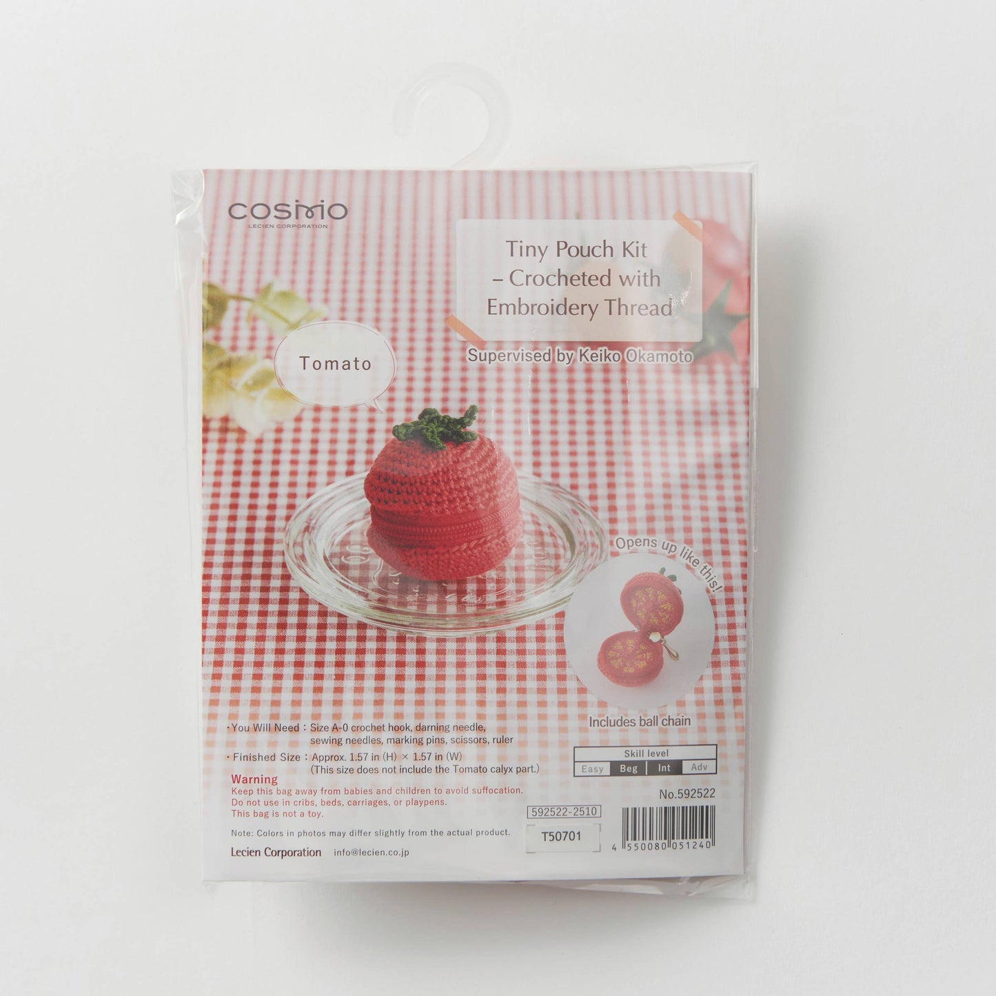 COSMO Tiny Pouch Crocheted with Embroidery Thread Kit