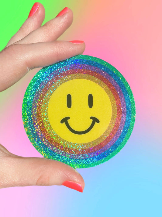 Smiley Face STICKER 3 Inch