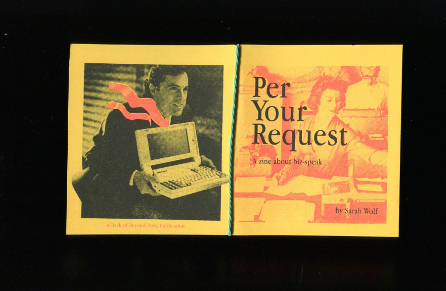 Per Your Request: A Risograph Zine About Biz Speak