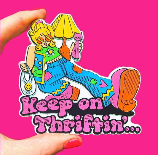 Keep on Thriftin EXTRA LARGE Rubber Magnet