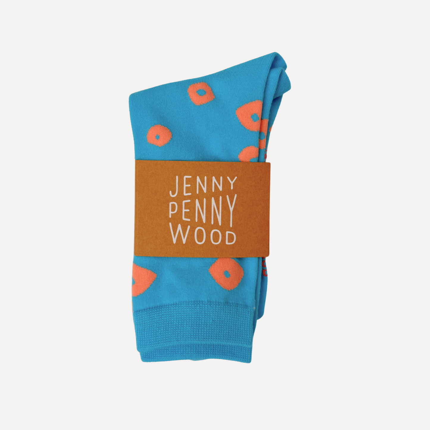 Crew Socks - Lucy - Peach & Capri