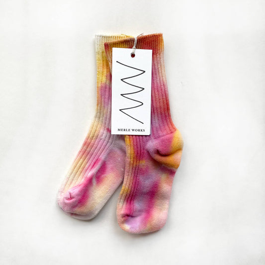 Pink Lemonade Ice-dyed Dressy Socks (Kids)