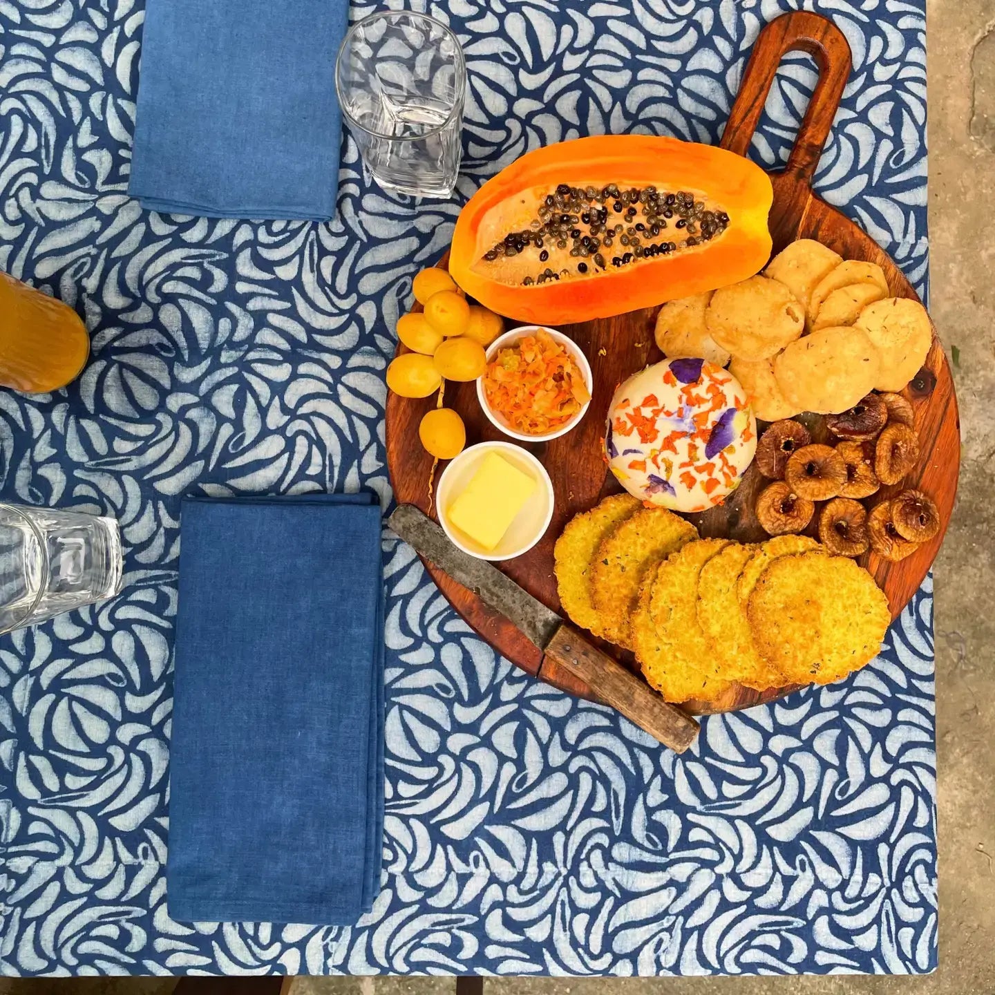 Indigo Tablecloths Handmade Fair-Trade