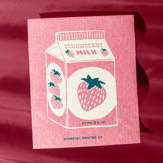 Strawberry Milk - Swedish Dishcloth