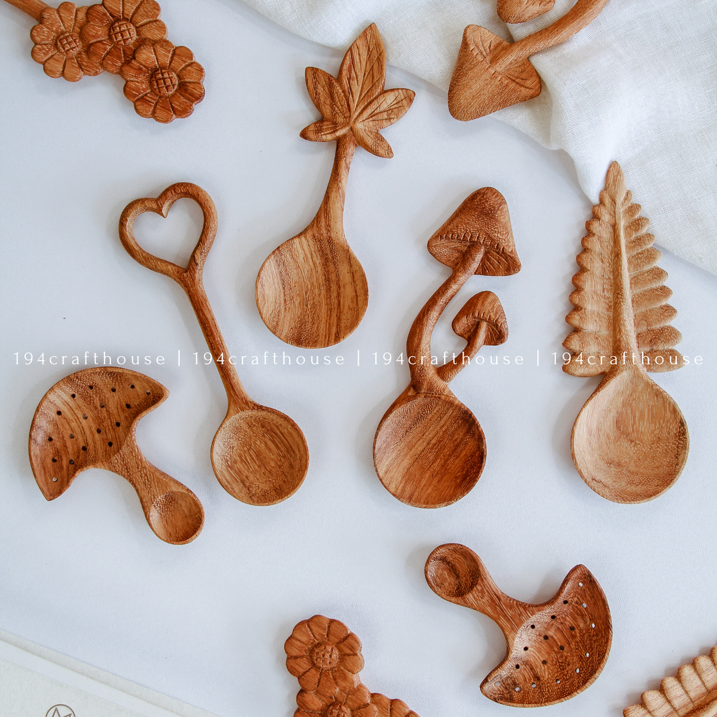 Hand Carved Wooden Heart Spoon