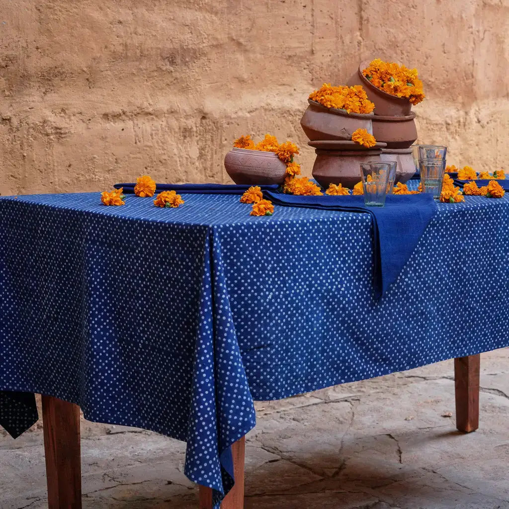 Indigo Tablecloths Handmade Fair-Trade