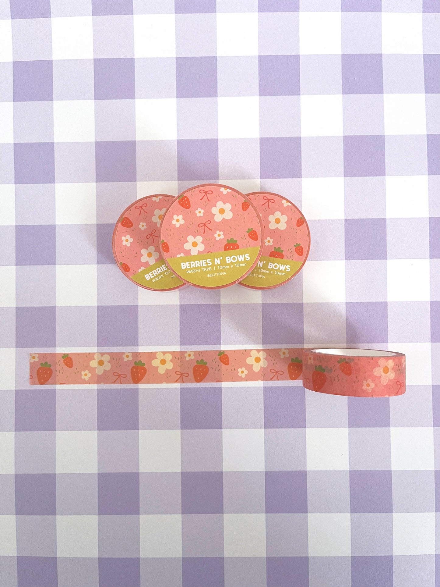 Berries n' Bows Washi Tape (15mm x 10m)
