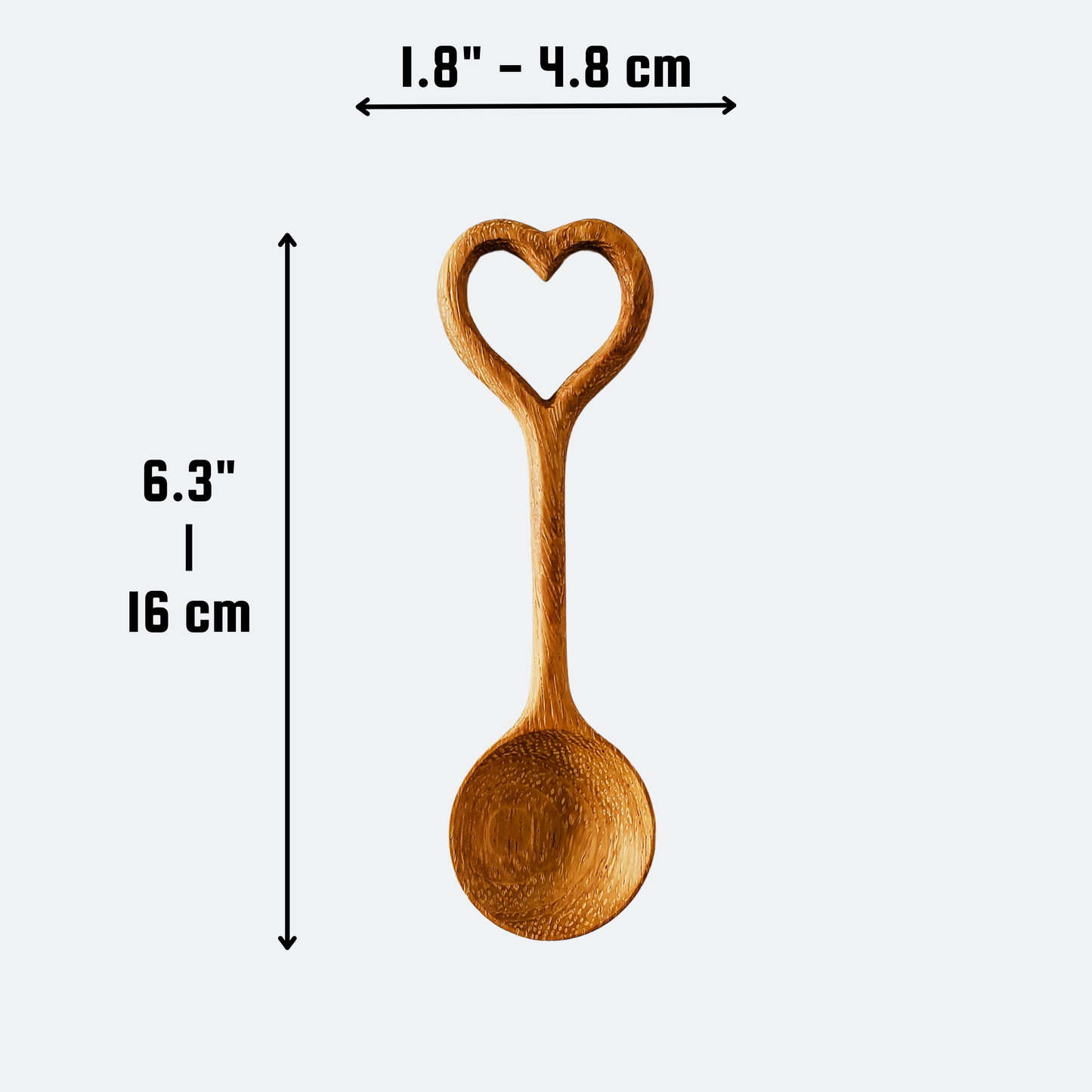 Hand Carved Wooden Heart Spoon