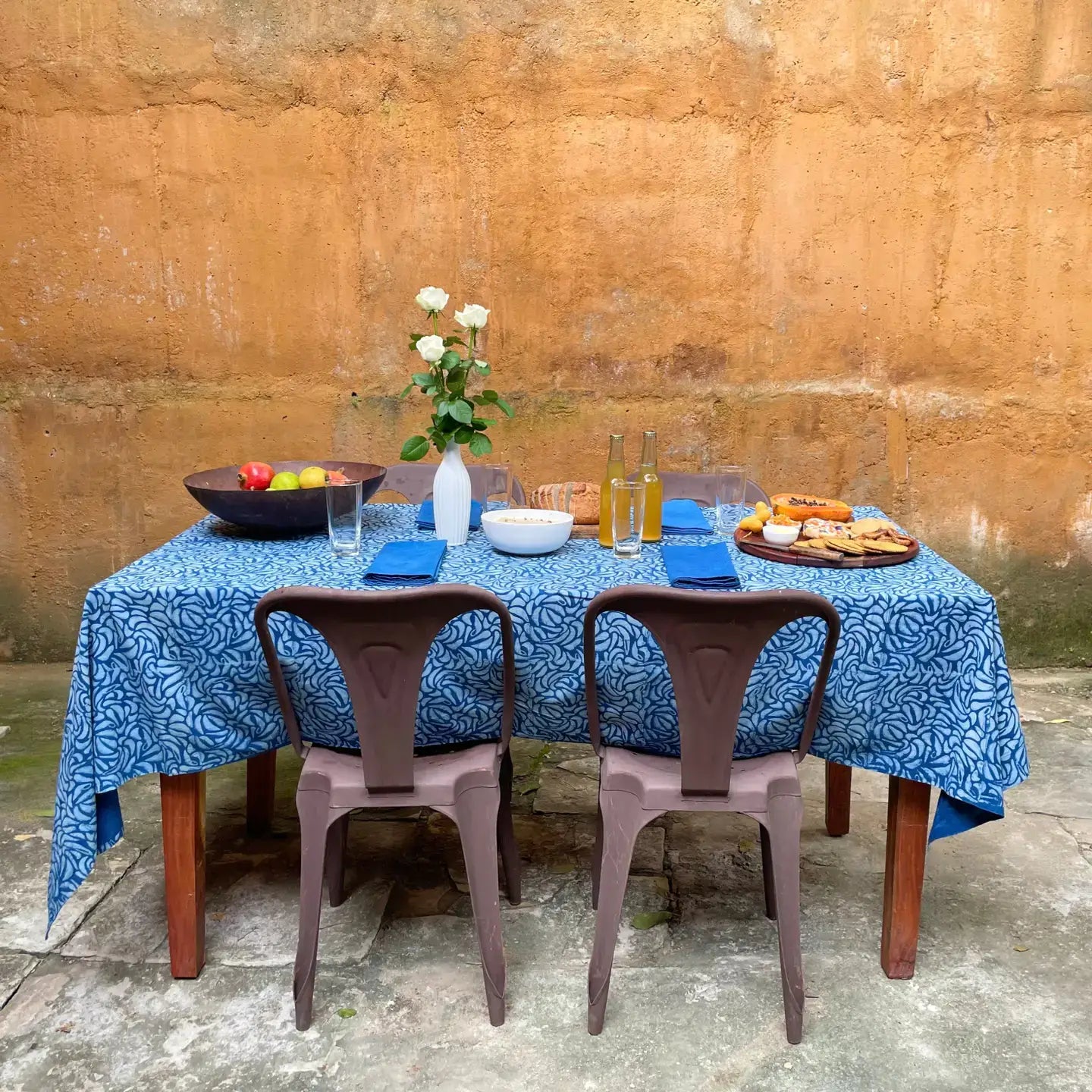 Indigo Tablecloths Handmade Fair-Trade