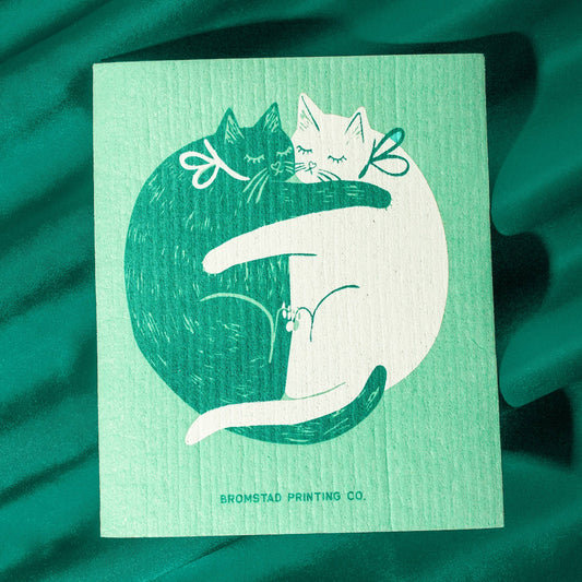 Cuddle Cats - Swedish Dishcloth