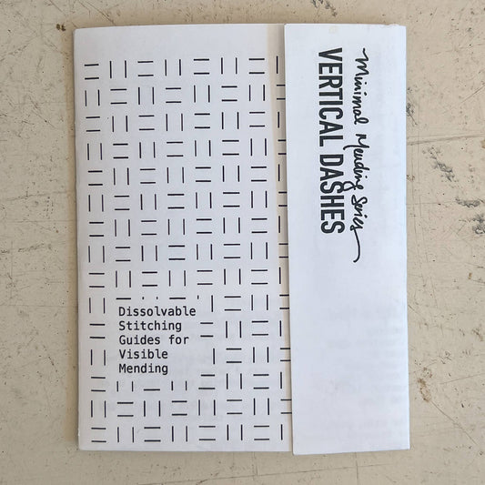 Vertical Dashes - Minimal Mending + Embellishment Transfer