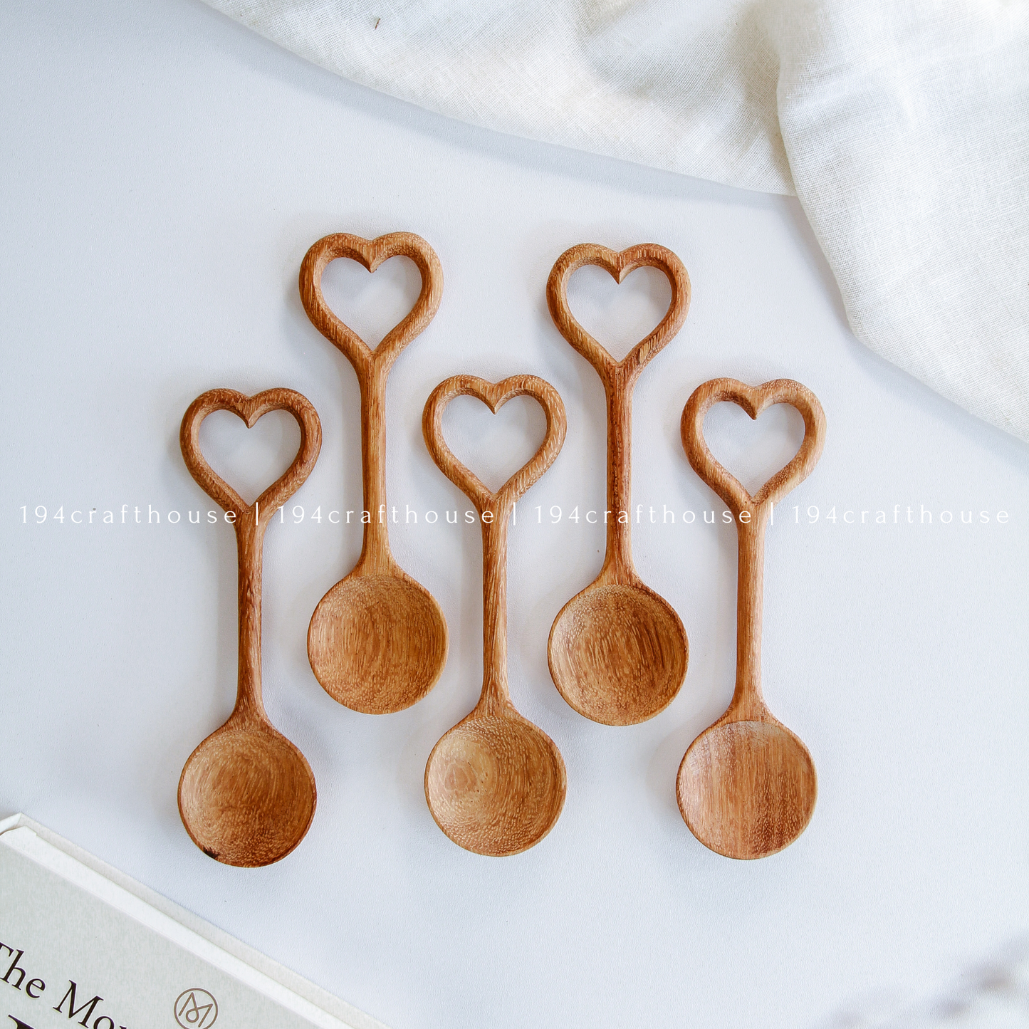 Hand Carved Wooden Heart Spoon