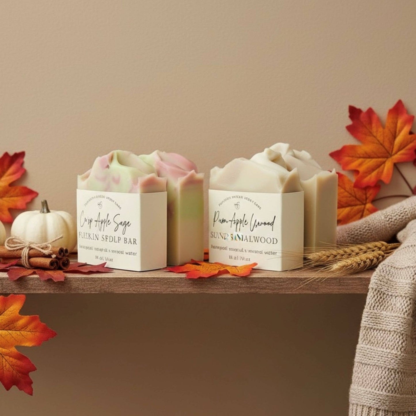 FALL Pumpkin Sandalwood Handmade Soap Bar VEGAN