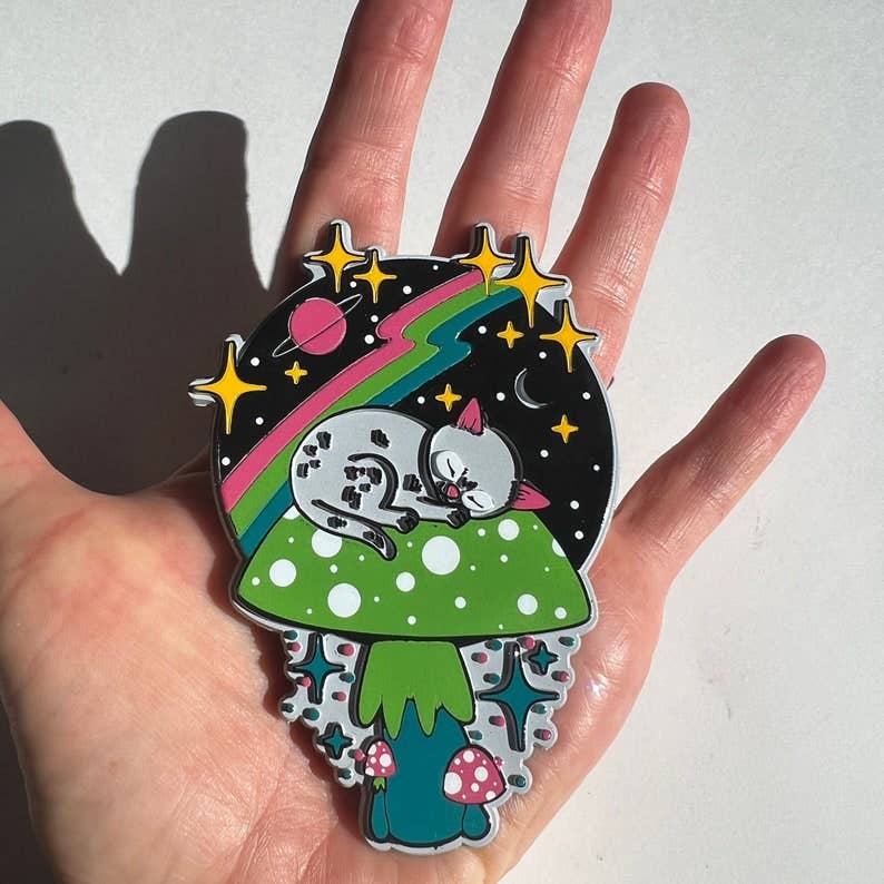 Space Kitty Space Cat Rubber Magnet