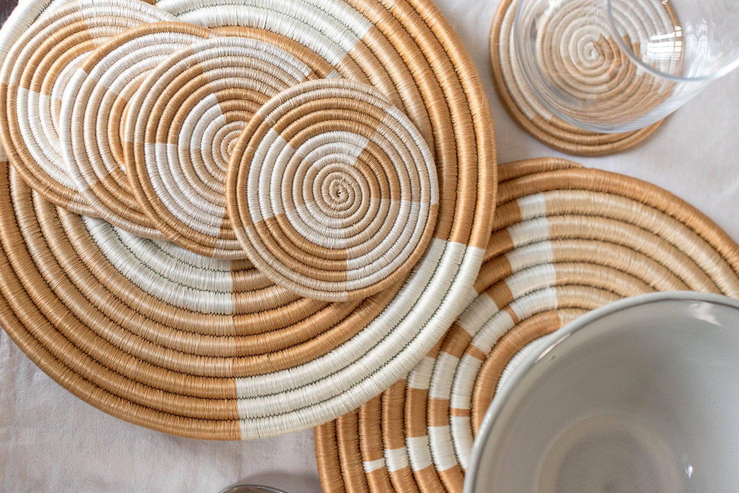 Hand Woven Trivets - Kaleidoscope-Tea