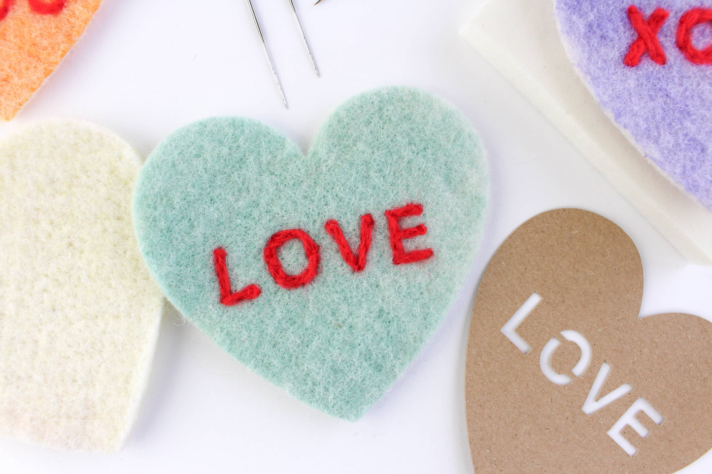 Candy Heart Felting Craft Kit