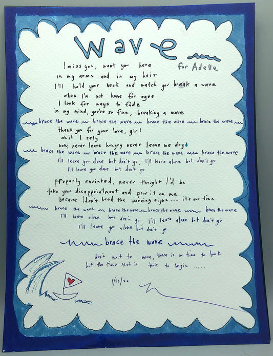 Handwritten Personalized Lyrics